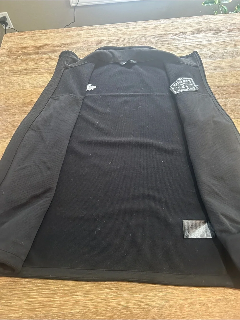 The North Face Black Men's Softshell Vest with Patch size large